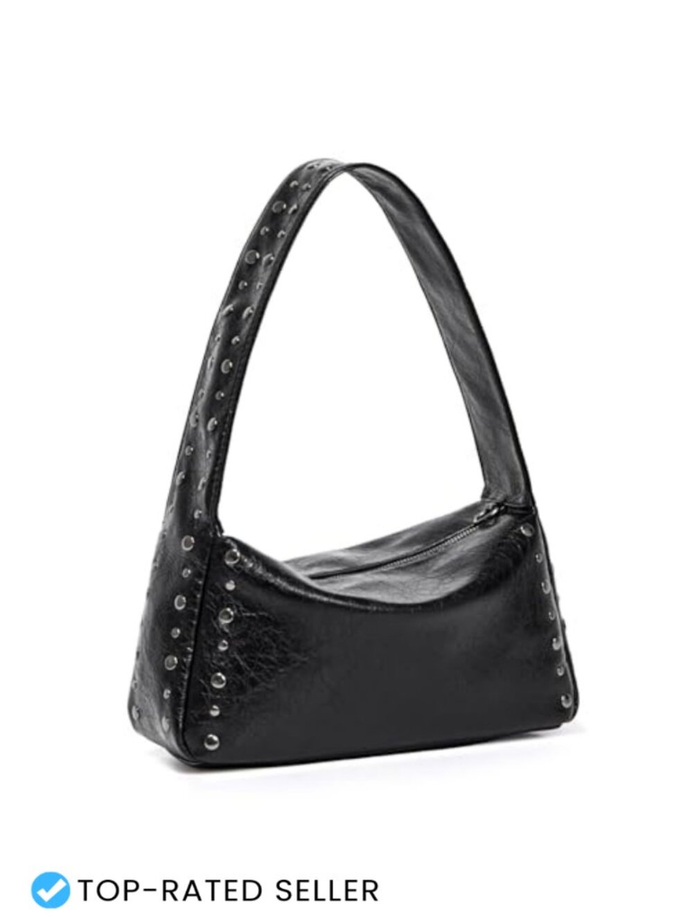 Studded Vegan Leather Shoulder Bag Medium Y2K Punk Purse